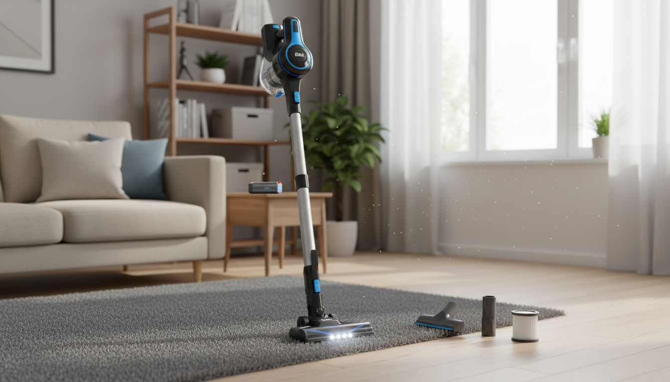 20KPa Wireless Vacuum: Removable Battery, Large Dustbin
