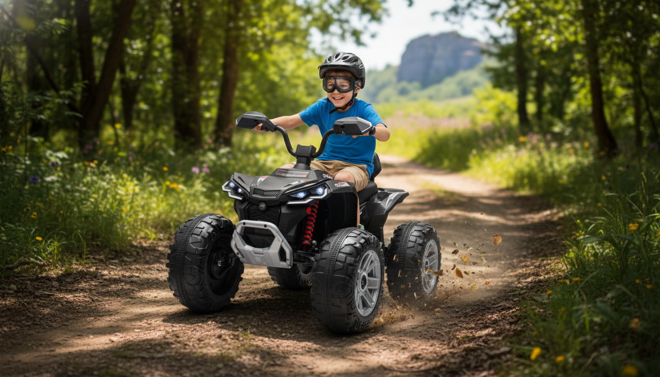 24V XXL 4WD Kids Ride-On ATV: Suspension & Speed Guide