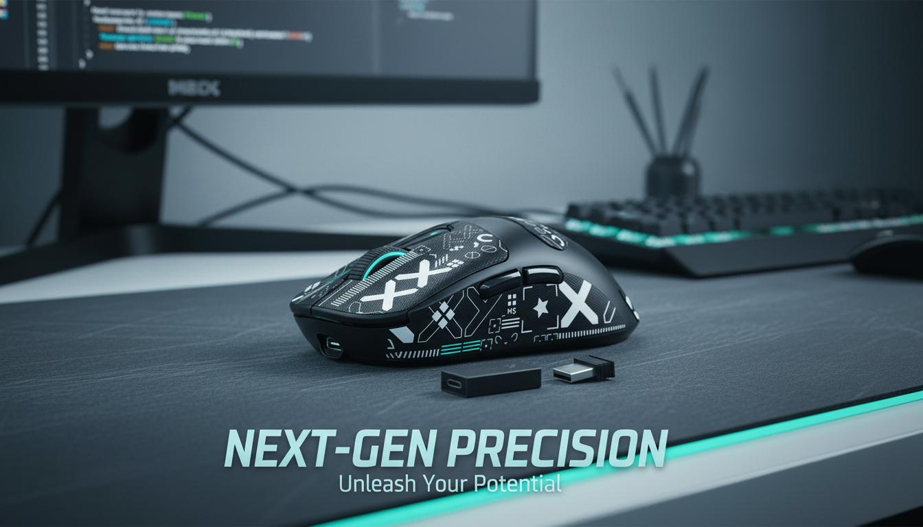 Tri-Mode Superlight Mouse: 26K DPI Setup & Grip Tape