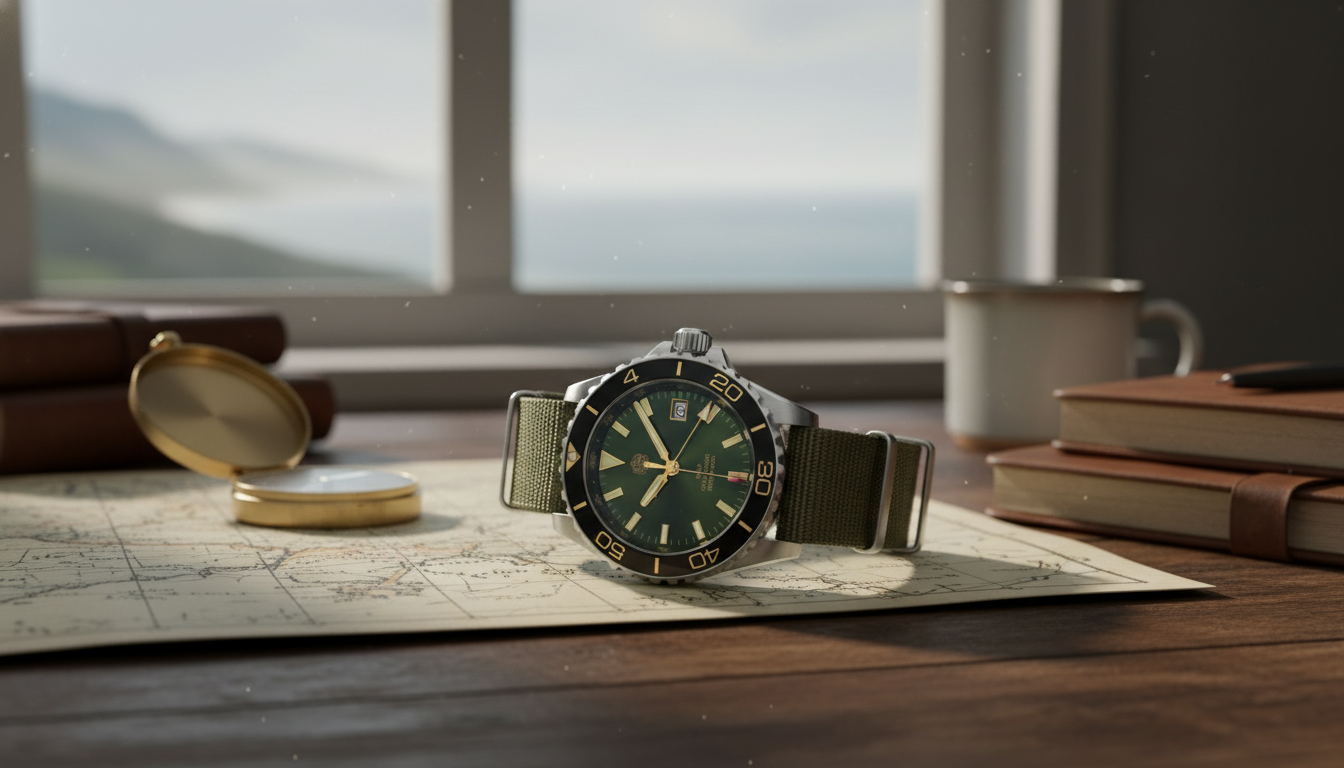39mm Enamel Dial GMT Diver: Ceramic Bezel Auto
