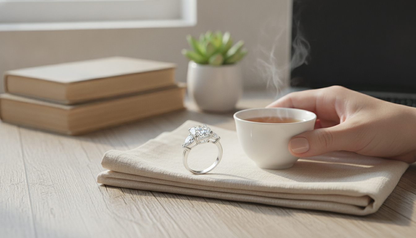 5-Carat D Color Cushion Moissanite Ring in Sterling Silver