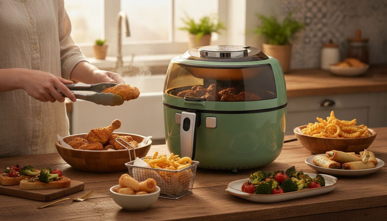 6.5L Smoke-Reducing Air Fryer for Crisp Family Meals