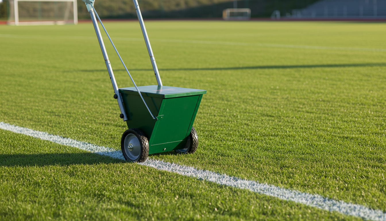 Adjustable Dry Line Marker: Large Hopper, Metal Wheels