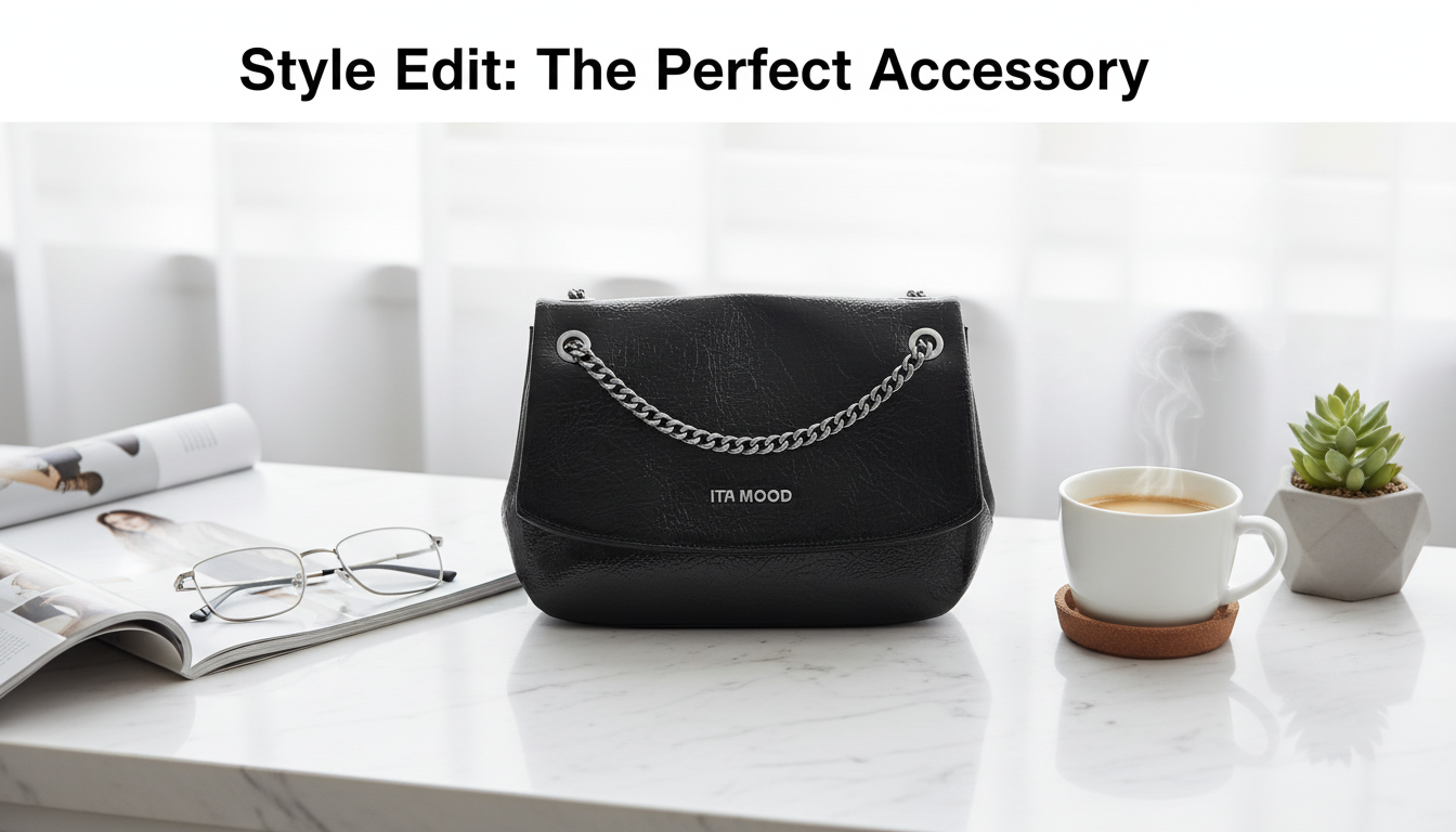 Black Leather Chain Shoulder Bag: Chic Day-to-Night