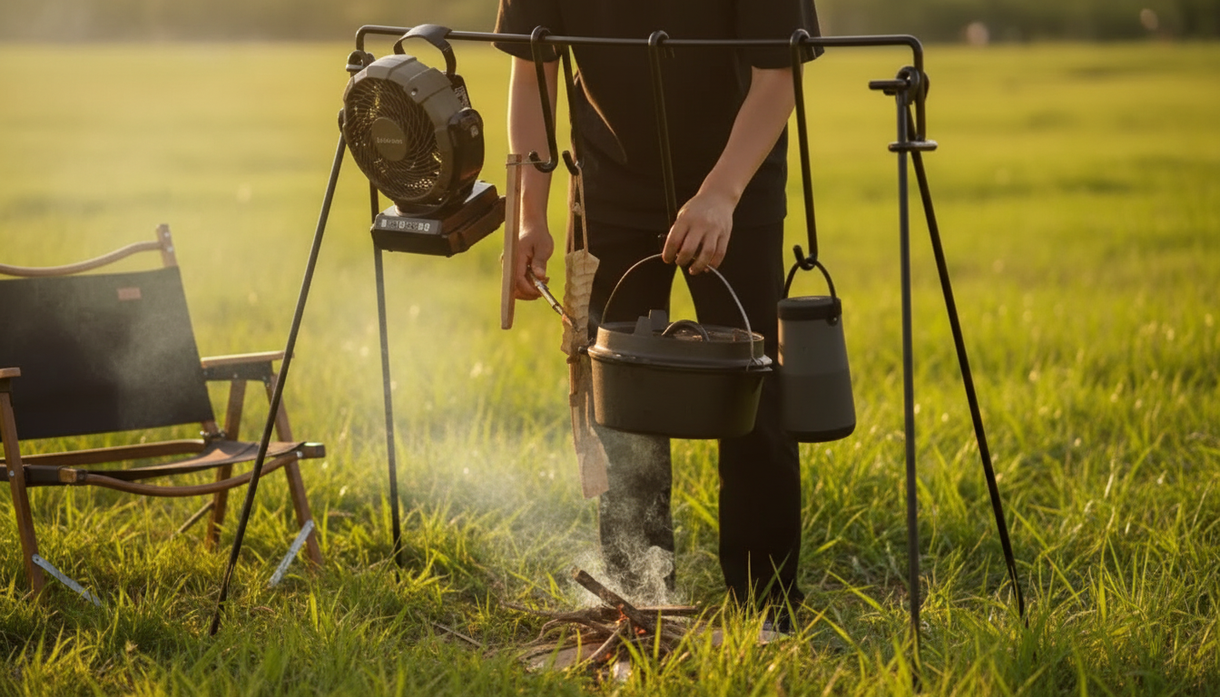 Camping Tripod Storage Rack Setup Tips for Tidy Camps