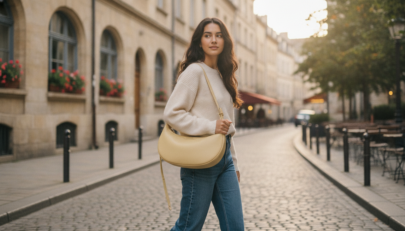 Chic Half-Moon Leather Crossbody Bag: Fit, Style & Care