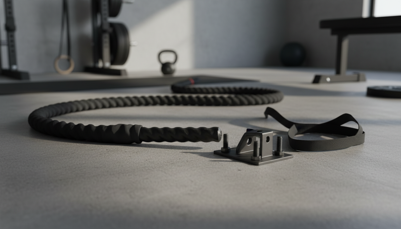 Heavy Battle Rope Kit: Sleeve & Anchor for Tough HIIT