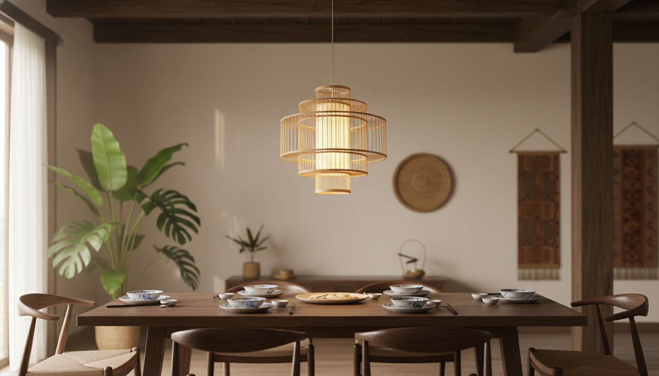 Bamboo & Rattan Pendant Chandelier: SE Asian Style Guide